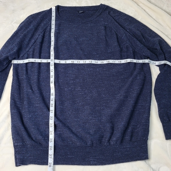J. Crew Raglan Budded Crewneck Sweater. Blue. Size XL - Picture 4 of 10